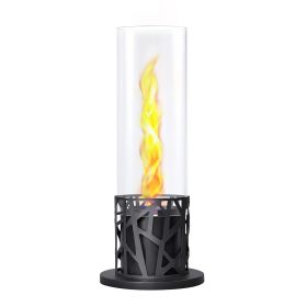Outdoor Indoor Freestanding Tornado Tabletop Fire Pit,150 Mins Burning