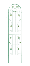 2 Pack Metal Garden Trellis 86.7" x 19.7" Rustproof Trellis for Climbing Plants Outdoor Flower Support Green