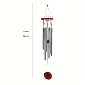 1pc Memorial Wind Chimes, Wind Chime For Outdoor With 6 Metal Tubes, Big Deep Sounds For Relaxing, Suitable For Outdoor Garden, Yard, Patio, Home Dec