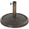 Round Patio Umbrella Base, 26 lbs Resin Umbrella Stand Base, Heavy Duty Patio Umbrella Holder for 1.3"/1.5"/1.9" Umbrella Poles for Outdoor, Lawn, Po