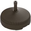 Round Patio Umbrella Base Holder, Heavy Duty Outdoor Umbrella Stand Base, Filled Up to 62lbs with Stand or 51lbs with Water for Garden, Poolside, Bro