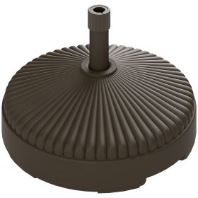 Round Patio Umbrella Base Holder, Heavy Duty Outdoor Umbrella Stand Base, Filled Up to 62lbs with Stand or 51lbs with Water for Garden, Poolside, Bro