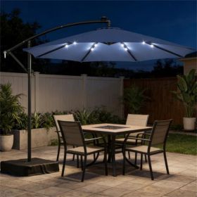 Terrace Umbrella, Outdoor Umbrella, Courtyard Umbrella, Dark Blue(with Base)