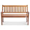 Outdoor Bench, 50 inches Wood Garden Bench for Outdoors, Outdoor Garden Park Bench with Backrest and Armrests, 800 lbs Load Capacity Bench, Patio Ben