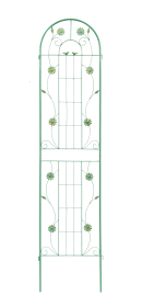 2 Pack Metal Garden Trellis 86.7" x 19.7" Rustproof Trellis for Climbing Plants Outdoor Flower Support Green