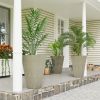 Set of 3 28" Tall Plastic Planterswith Drainage Hole, Outdoor Flower Plant Pots, Indoor Planters for Porch Patio and Deck, Gray