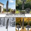 Terrace Umbrella, Outdoor Umbrella, Courtyard Umbrella, Dark Blue(with Base)