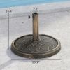 Round Patio Umbrella Base, 26 lbs Resin Umbrella Stand Base, Heavy Duty Patio Umbrella Holder for 1.3"/1.5"/1.9" Umbrella Poles for Outdoor, Lawn, Po