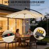 Terrace Umbrella, Outdoor Umbrella, Courtyard Umbrella, Cream White (with Base)