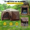 Gazebo Screen Tent, 10 x 10 ft, 6 Sided Pop-up Camping Canopy Shelter Tent with Mesh Windows, Portable Carry Bag, Ground Stakes, Large Shade Tents fo