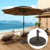 Round Patio Umbrella Base, 26 lbs Resin Umbrella Stand Base, Heavy Duty Patio Umbrella Holder for 1.3"/1.5"/1.9" Umbrella Poles for Outdoor, Lawn, Po