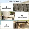 Outdoor terrace sofa, sofa, double sofa, khaki