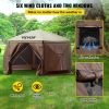 Gazebo Screen Tent, 12 x 12 ft, 6 Sided Pop-up Camping Canopy Shelter Tent with Mesh Windows, Portable Carry Bag, Ground Stakes, Large Shade Tents fo