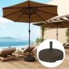 Round Patio Umbrella Base Holder, Heavy Duty Outdoor Umbrella Stand Base, Filled Up to 62lbs with Stand or 51lbs with Water for Garden, Poolside, Bro