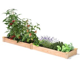 Low Profile Cedar Raised Garden Bed - Made In USA (size: 16 In X 96 In)